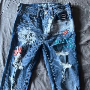 Distressed American Eagle Jeans